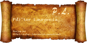 Péter Laurencia névjegykártya